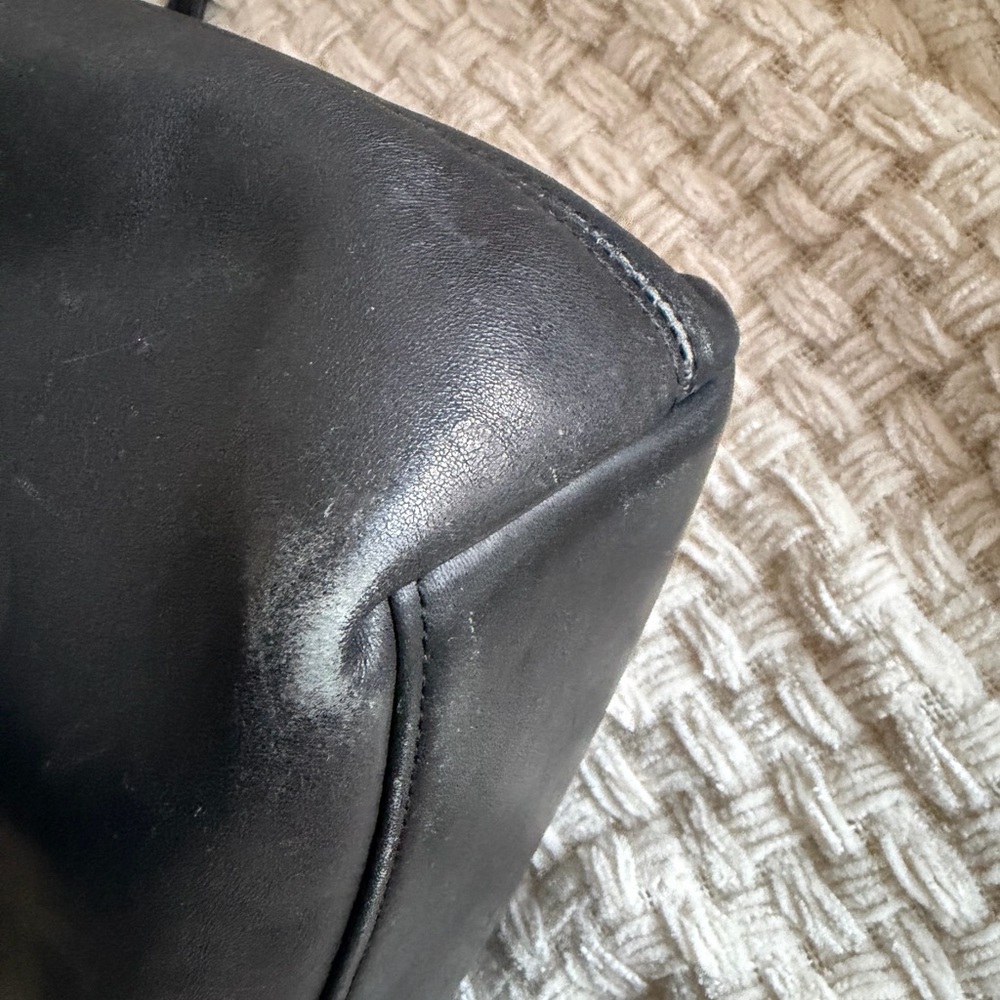 Vintage Old Coach Legacy Hobo Black Glove tan Leather - Picture 6 of 13